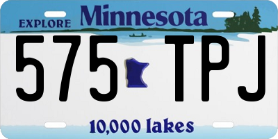 MN license plate 575TPJ