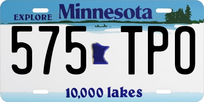 MN license plate 575TPO