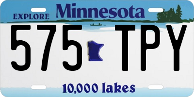 MN license plate 575TPY