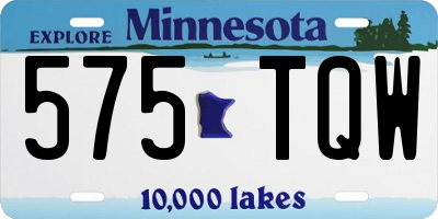 MN license plate 575TQW