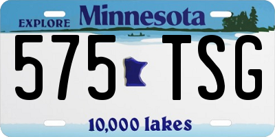 MN license plate 575TSG