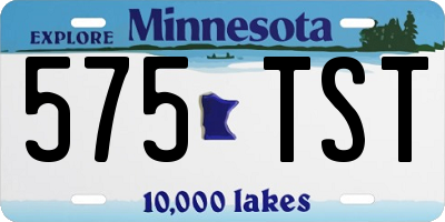 MN license plate 575TST
