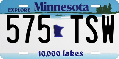 MN license plate 575TSW