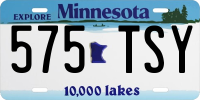 MN license plate 575TSY