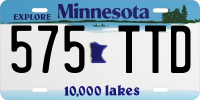 MN license plate 575TTD