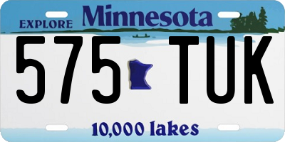 MN license plate 575TUK