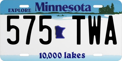 MN license plate 575TWA
