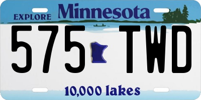 MN license plate 575TWD
