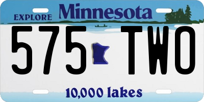 MN license plate 575TWO
