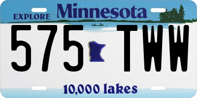 MN license plate 575TWW