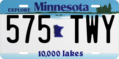 MN license plate 575TWY