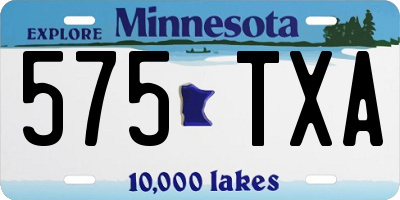 MN license plate 575TXA
