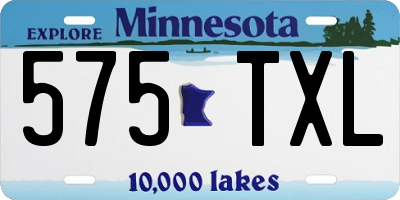 MN license plate 575TXL