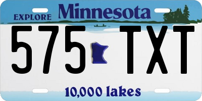 MN license plate 575TXT