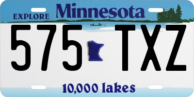MN license plate 575TXZ
