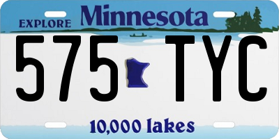 MN license plate 575TYC