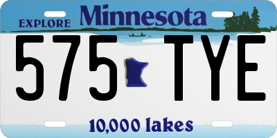 MN license plate 575TYE