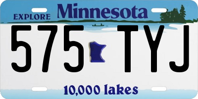MN license plate 575TYJ