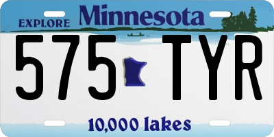 MN license plate 575TYR