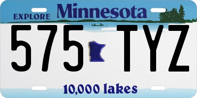 MN license plate 575TYZ
