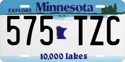 MN license plate 575TZC