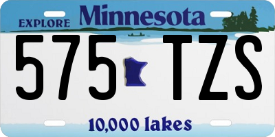 MN license plate 575TZS