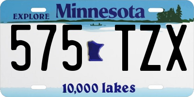 MN license plate 575TZX