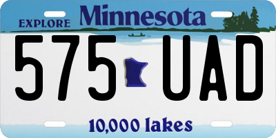 MN license plate 575UAD