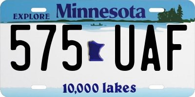 MN license plate 575UAF