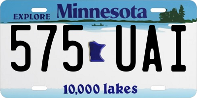 MN license plate 575UAI