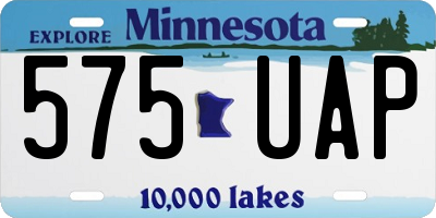 MN license plate 575UAP