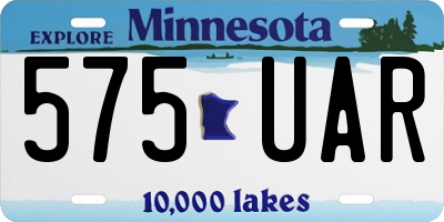MN license plate 575UAR