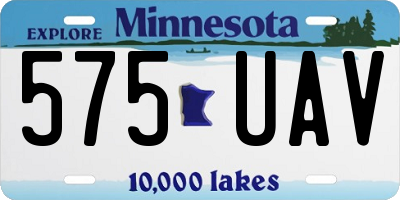 MN license plate 575UAV