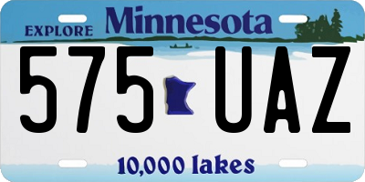 MN license plate 575UAZ