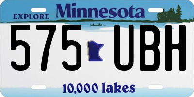 MN license plate 575UBH