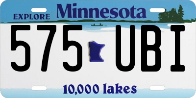 MN license plate 575UBI