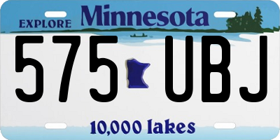 MN license plate 575UBJ