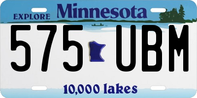 MN license plate 575UBM
