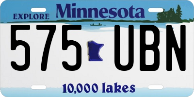 MN license plate 575UBN