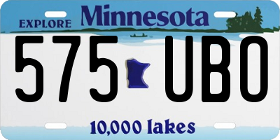 MN license plate 575UBO