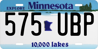 MN license plate 575UBP