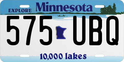 MN license plate 575UBQ