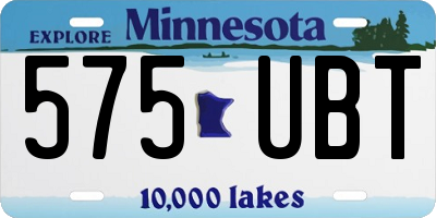 MN license plate 575UBT