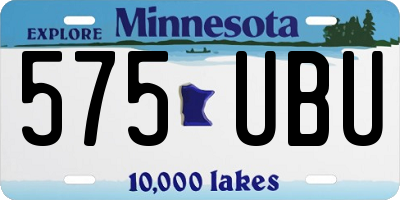 MN license plate 575UBU