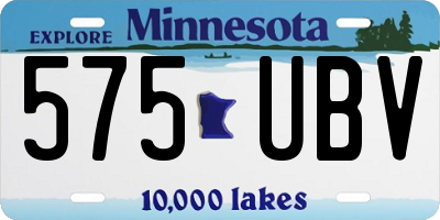 MN license plate 575UBV