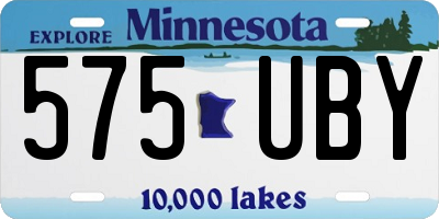 MN license plate 575UBY