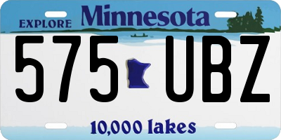 MN license plate 575UBZ