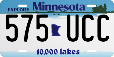 MN license plate 575UCC