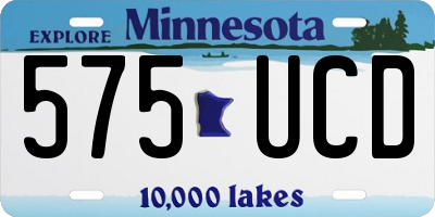 MN license plate 575UCD