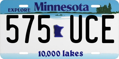 MN license plate 575UCE